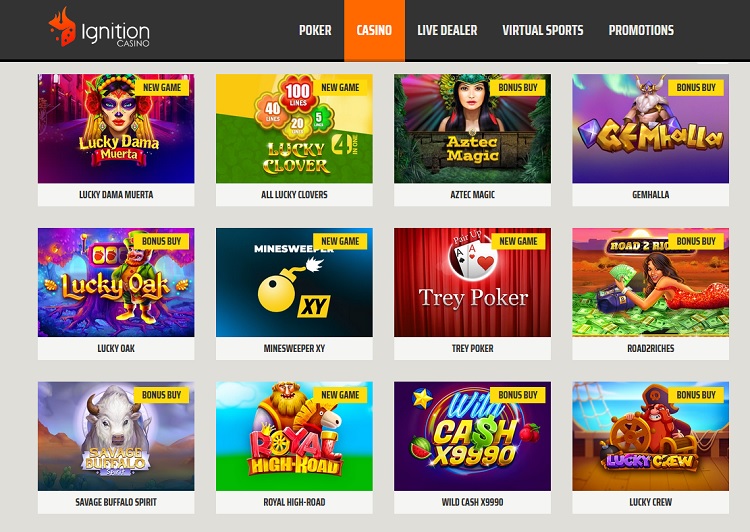 ignition casino games real money